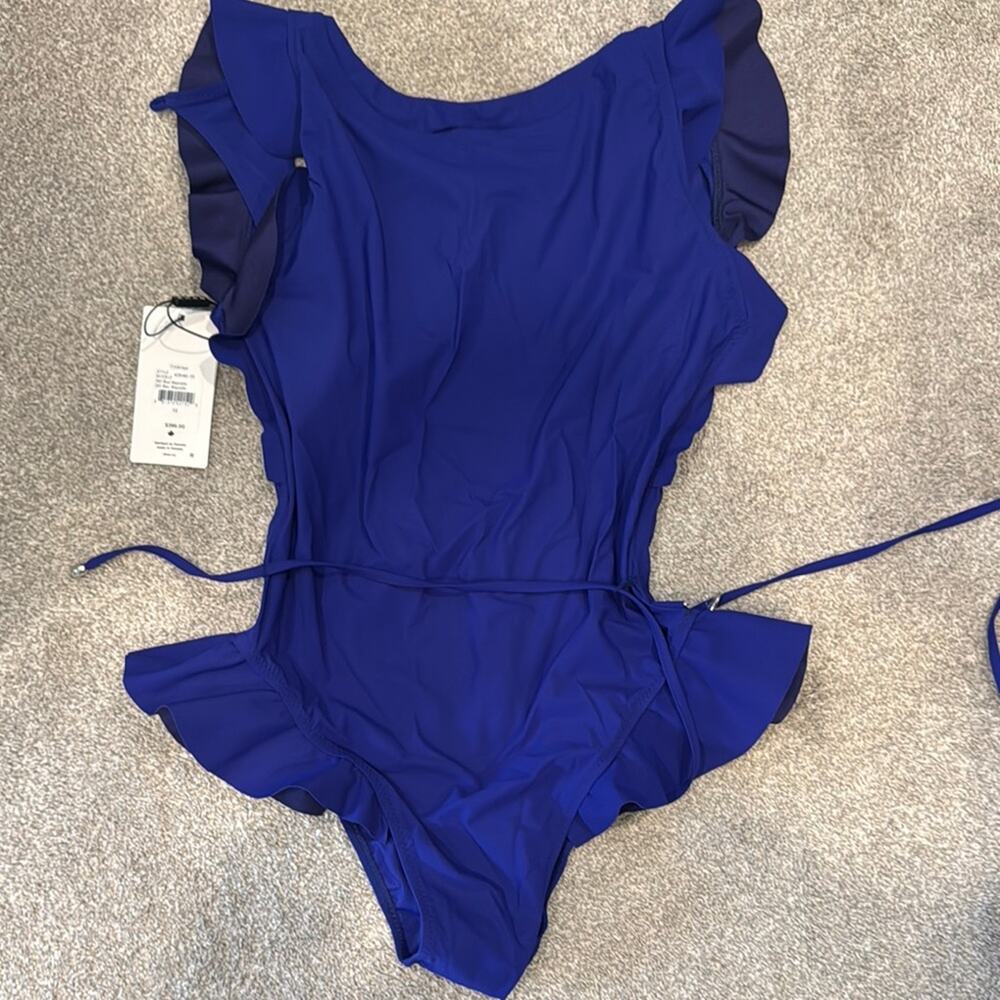 SHAN Blue One Piece Swimsuit Vibrant Design
